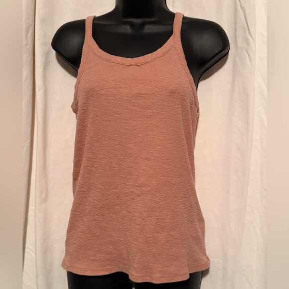 Madewell Whisper Cotton Scoopneck Tank Top Mauve Women's Sz M - Picture 1 of 5